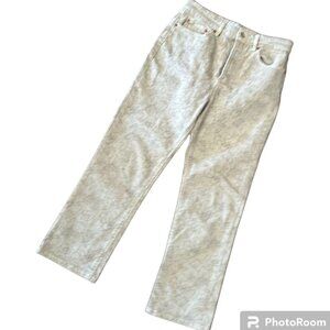 ZARA THE DREED FLARE JEANS High Waisted Flare Printed Floral Size 8